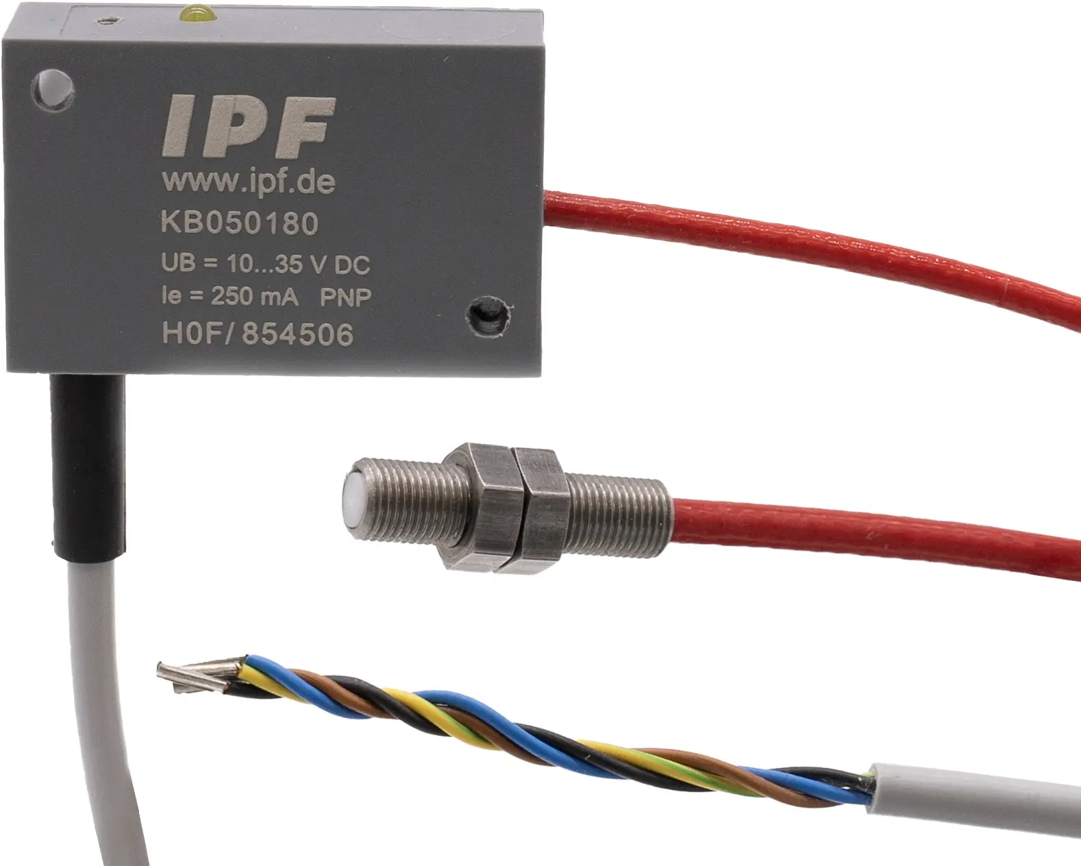Produktfoto 1 von ipf Electronic KB050180, Sensor kapazitiv, M5x0,5 20lang, bündig, Sn: 1