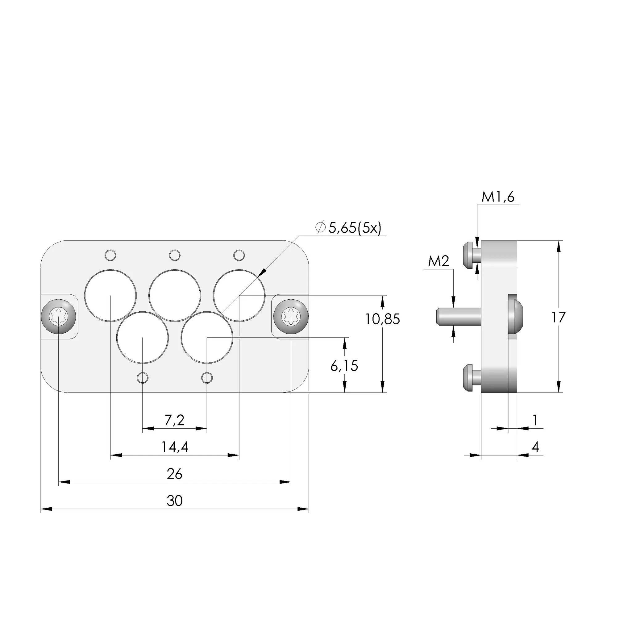 Produktfoto 1 von Ingun KS-804 MTD-5, Kontaktsteckhülse, 5-fach