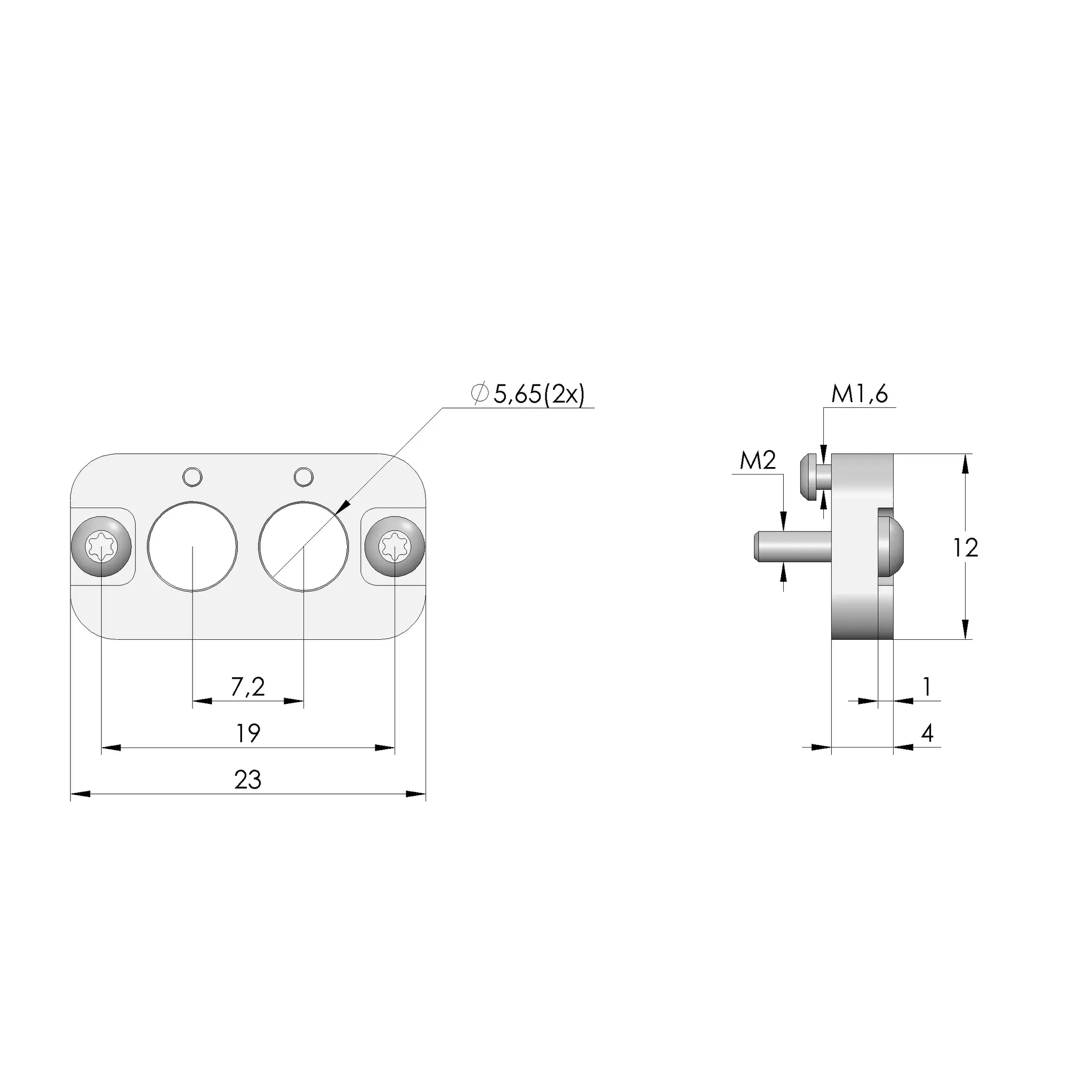 Produktfoto 1 von Ingun KS-804 MTD-2, Kontaktsteckhülse, 2-fach