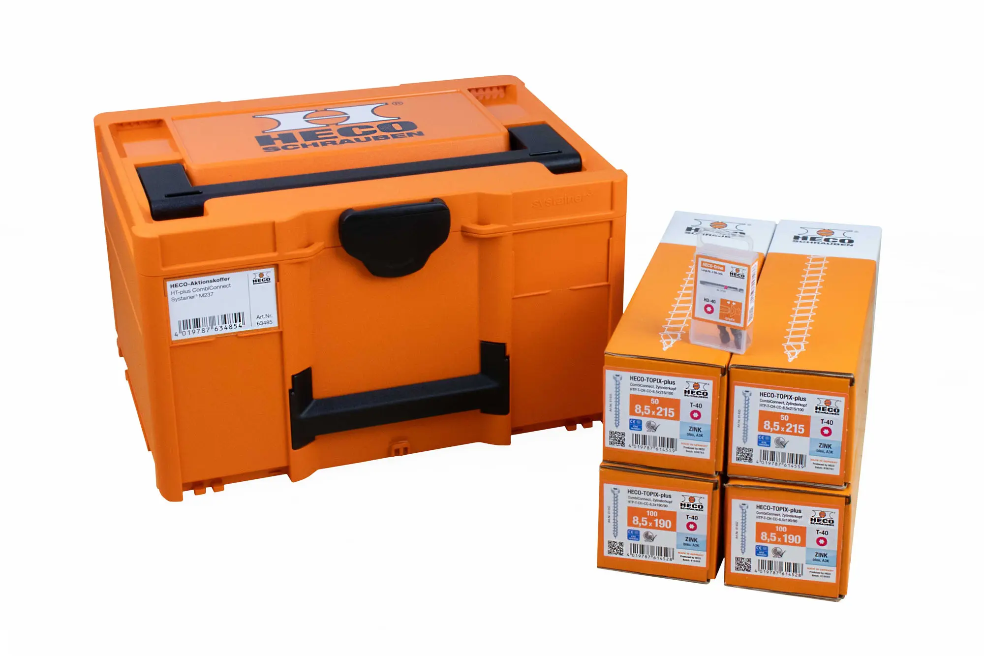 Produktfoto 1 von HECO 63485, Aktionskoffer CombiConnect, Systainer³ M237, 300 Schrauben+Zubeh&ouml;r