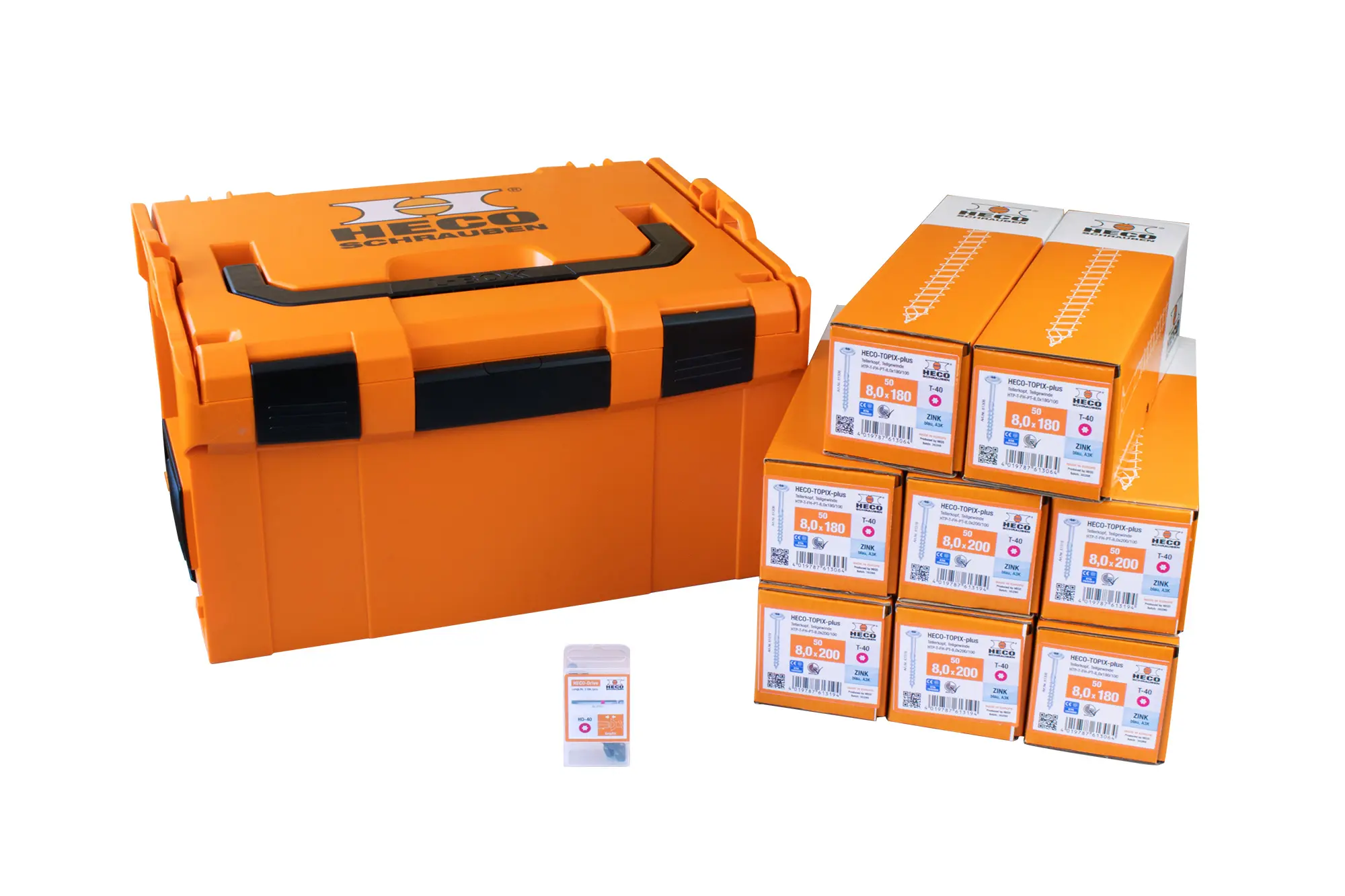Produktfoto 1 von HECO 63107, Sortimentskoffer L-BOXX 238 Tellerkopf TG 1 mit 400 Schrauben