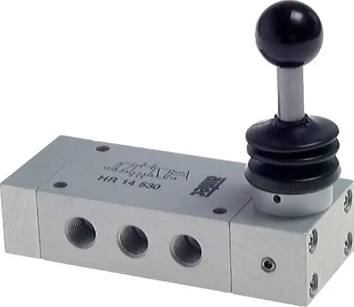 Produktfoto 1 von Airtec HF 14 530, 5/3-Wege Handhebelventil, Mittelstellung geschlossen