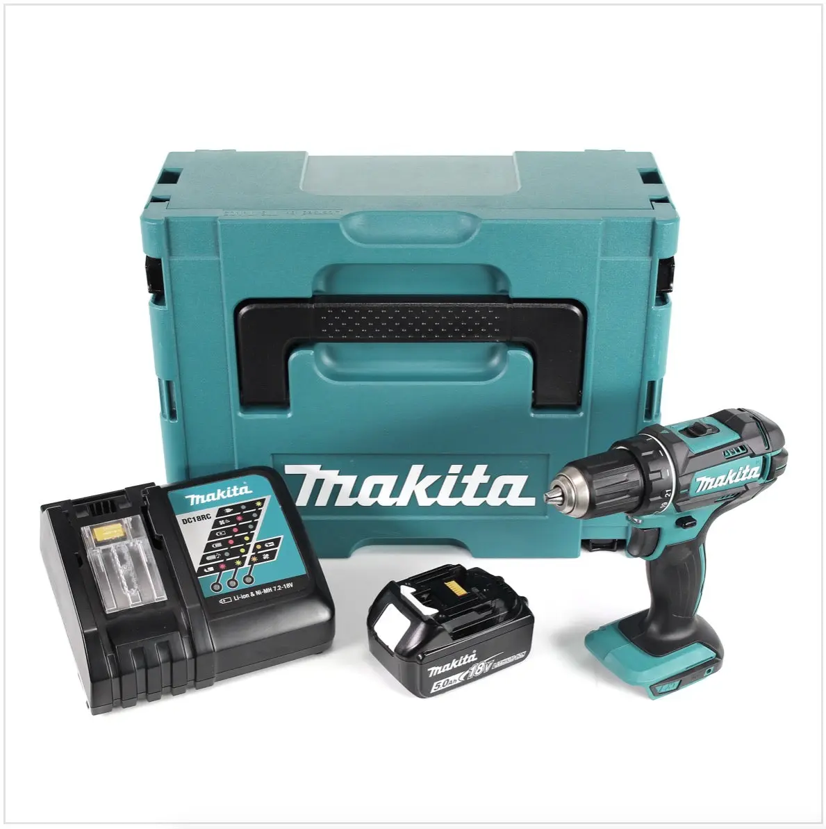 Produktfoto 1 von Makita HP002GA202, -Akku-Schlagbohrschrauber +2. Akku, +Ladegerät, +Koffer