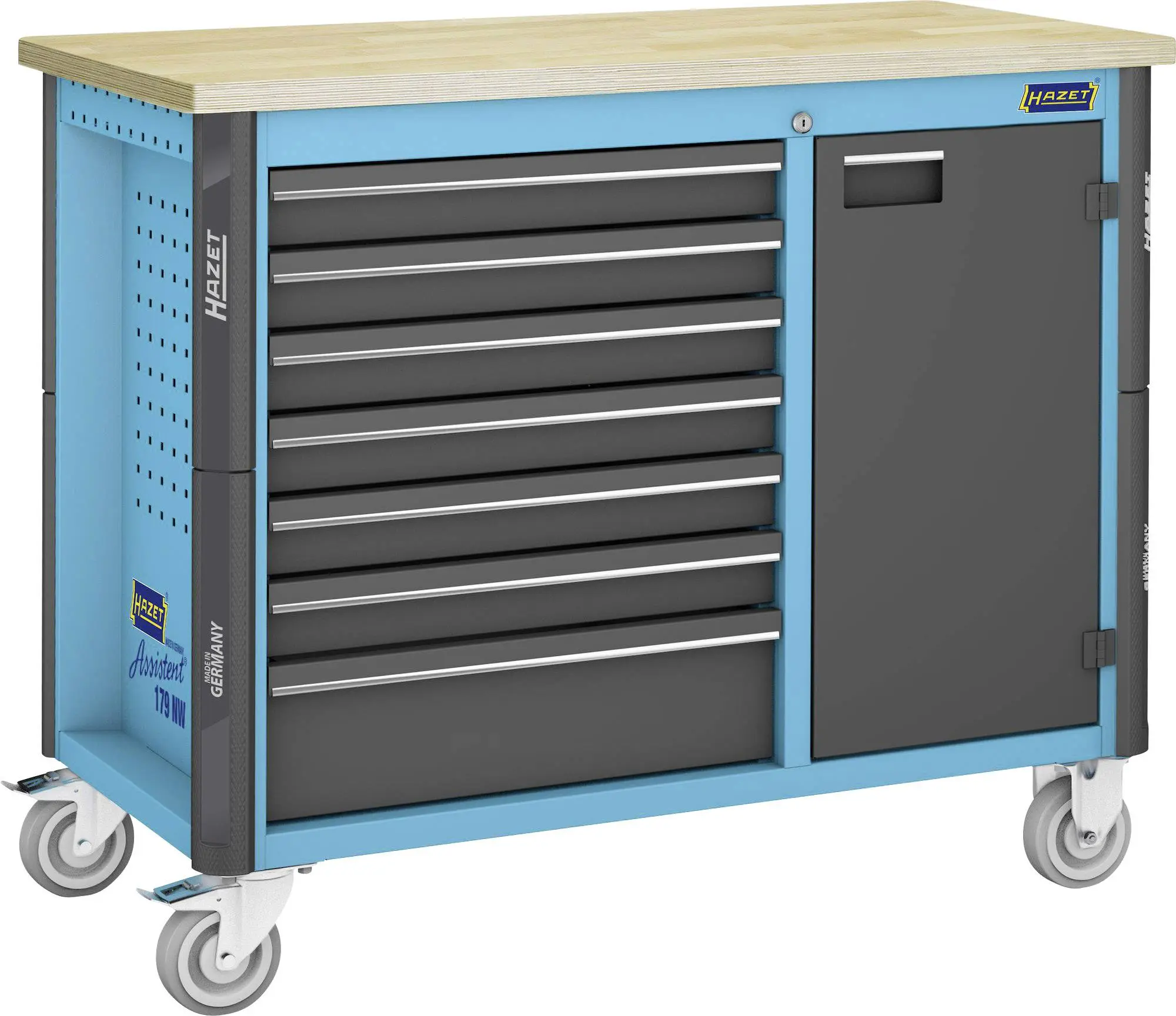 Produktfoto 1 von Hazet 179NW-7, Werkbank (B x H x T) 1150 x 965 x 600mm Blau, Schwarz