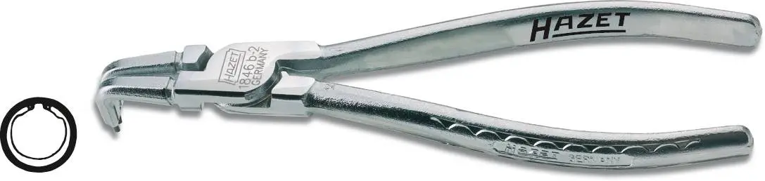 Hazet 1846B-4, Seegeringzange Innenringe 85-165mm (abgewinkelt 90°)