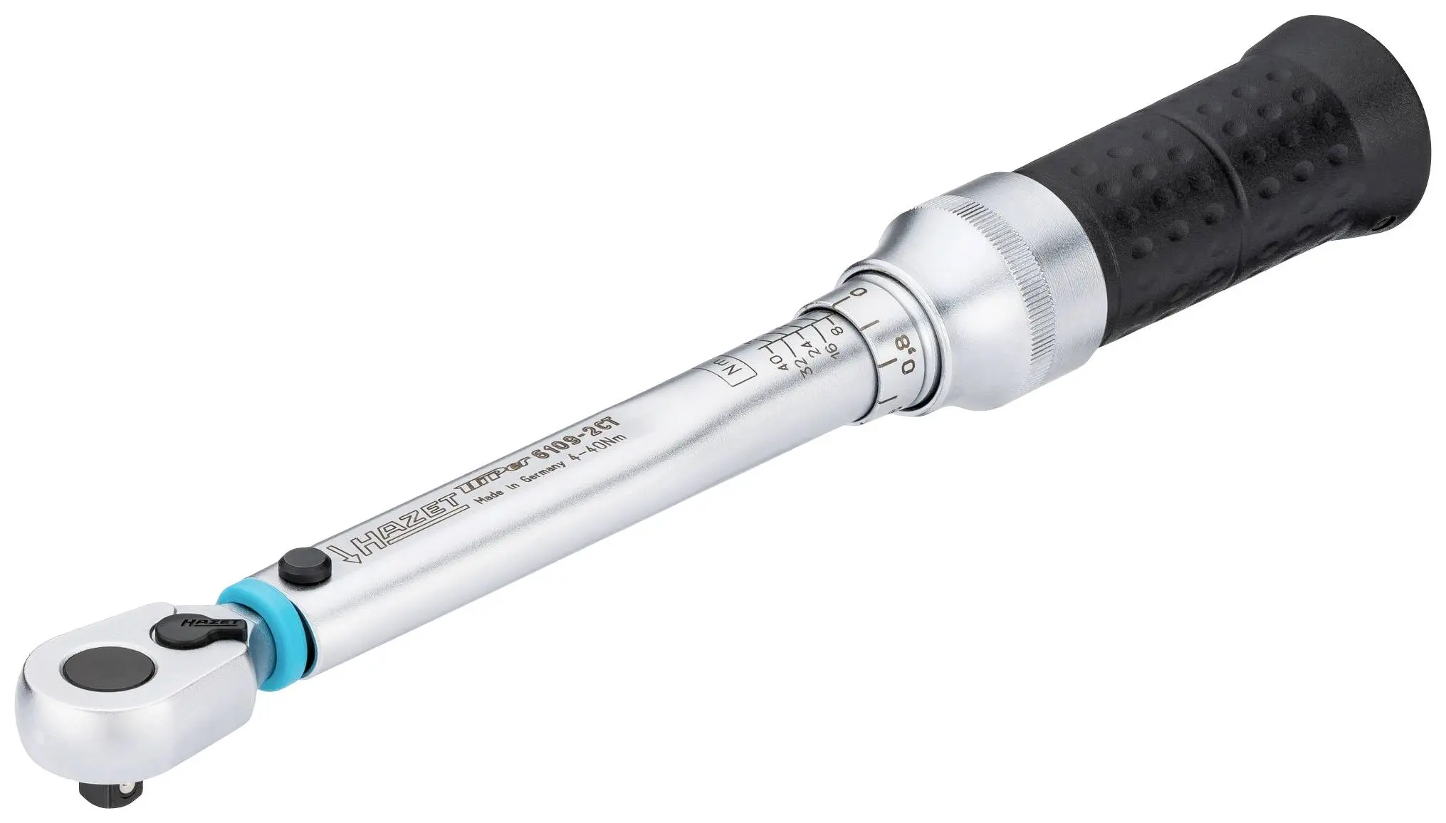 Produktfoto 1 von Hazet 6109-2CT, Drehmomentschlüssel mit Umschaltknarre 1/4" (6.3 mm) 4 - 40 Nm