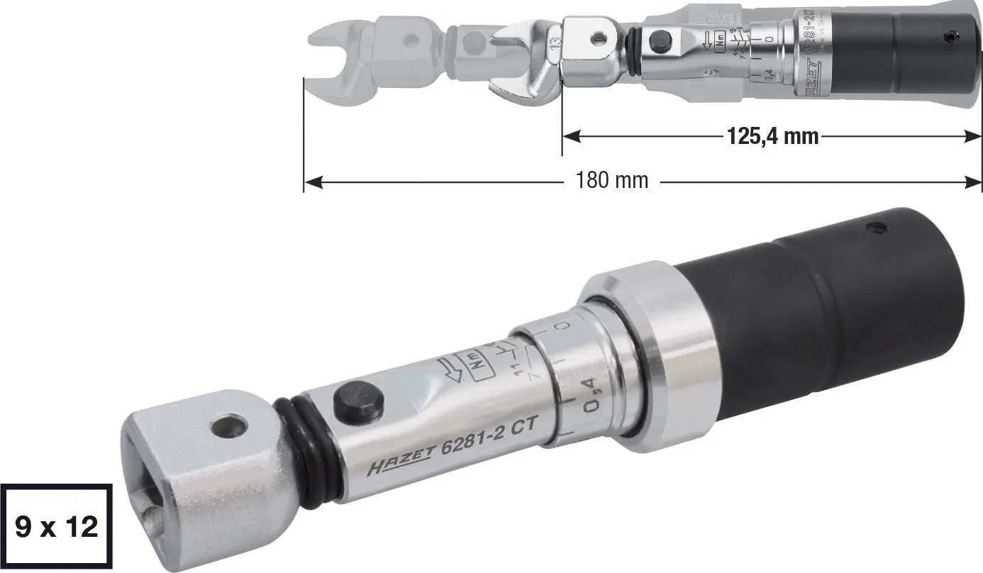 Produktfoto 1 von Hazet 6281-2CT, Drehmomentschlüssel für Einsteckwerkzeuge 5 - 13 Nm