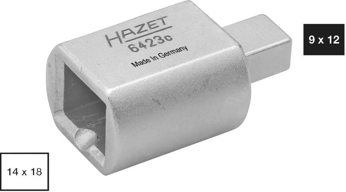Produktfoto 1 von Hazet 6423C, N/A Adapter Vierkant 9x12mm 14x18mm