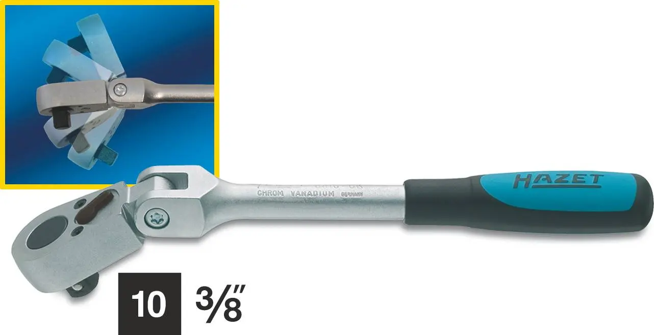 Hazet 8816GK, Gelenkknarre 3/8" (10 mm) 218mm
