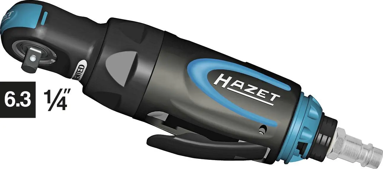 Produktfoto 1 von Hazet 9020P-2, Druckluft-Umschaltknarre 1/4" (6.3 mm) 6.3 bar
