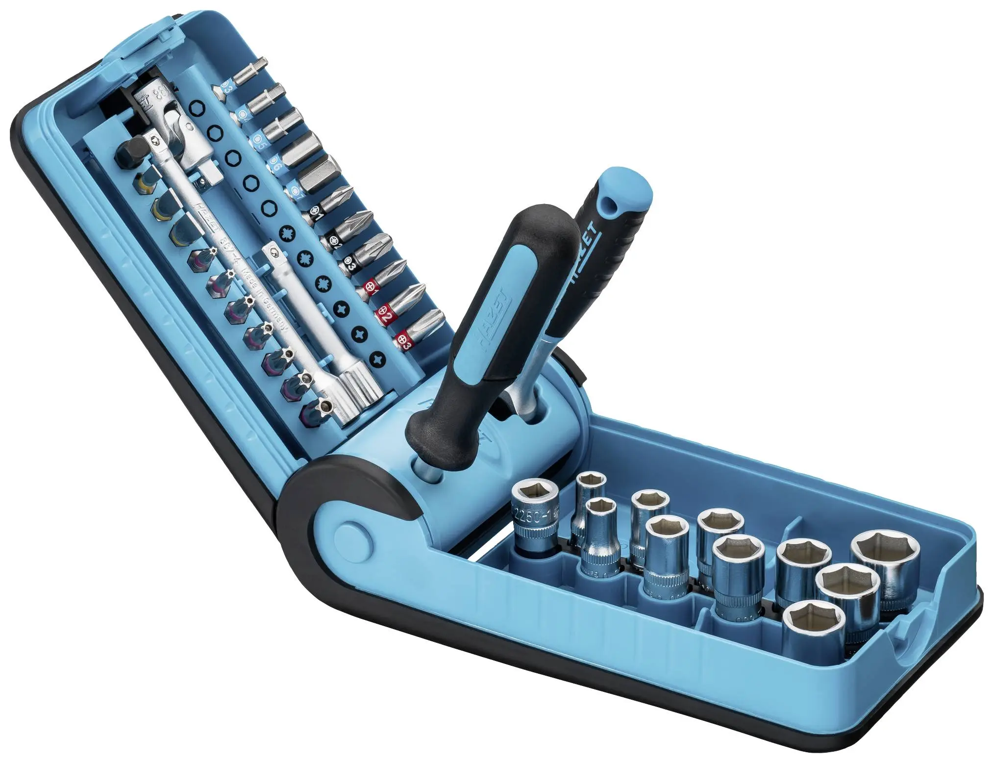Produktfoto 1 von Hazet 856-1HP, Steckschlüssel-Bit-Einsatz-Set 1/4" 38teilig