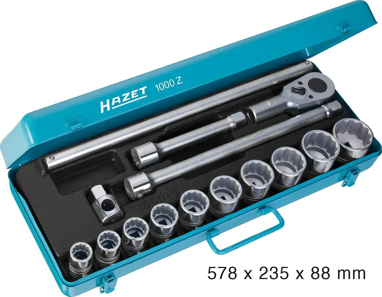 Produktfoto 1 von Hazet 1000Z, Steckschlüsselsatz metrisch 3/4" (20 mm) 15teilig