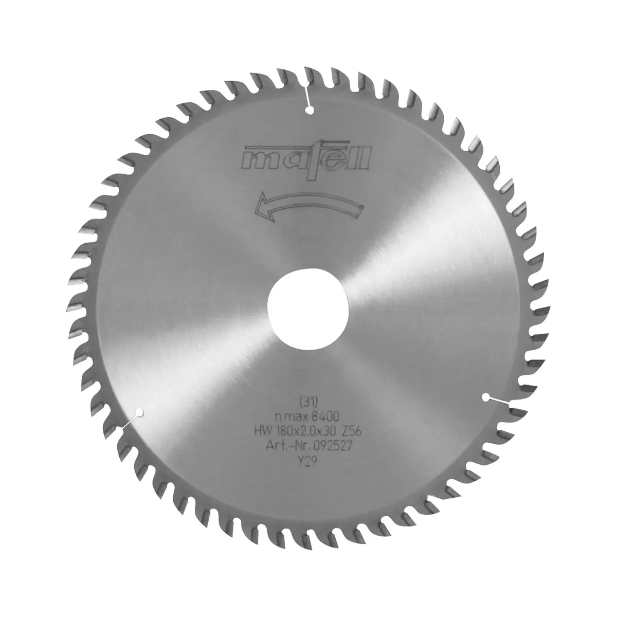 Produktfoto 1 von Mafell Hartmetall Sägeblatt HM 180 x 1,2/2,0 x 30 mm - 56 Zähne - Ersatzblatt
