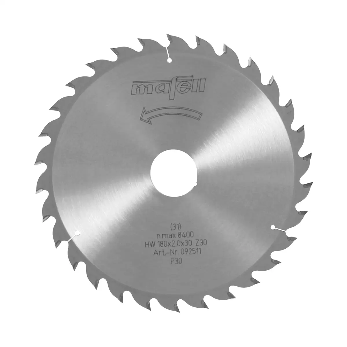Produktfoto 1 von Mafell Hartmetall Sägeblatt HM 180 x 1,4/2,0 x 30 mm - 30 Zähne - Ersatzblatt