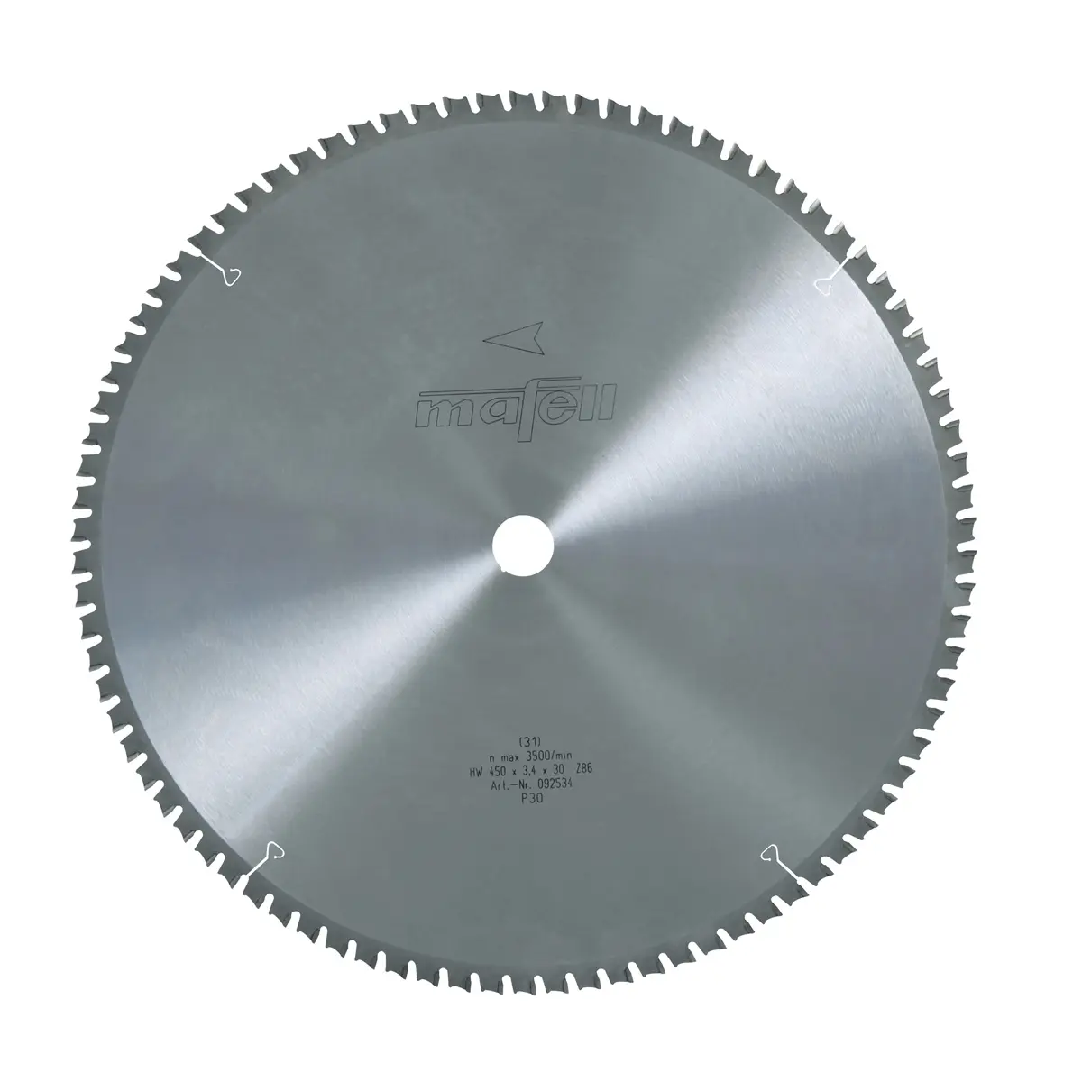 Produktfoto 1 von Mafell Hartmetall Sägeblatt HM 450 x 3,0/3,4 x 30 mm - 86 Zähne - Ersatzblatt