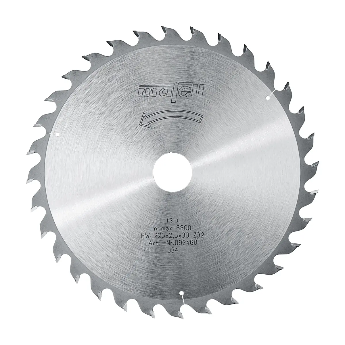 Produktfoto 1 von Mafell Hartmetall Sägeblatt HM 225 x 1,8/2,5 x 30 mm - 32 Zähne - Ersatzblatt