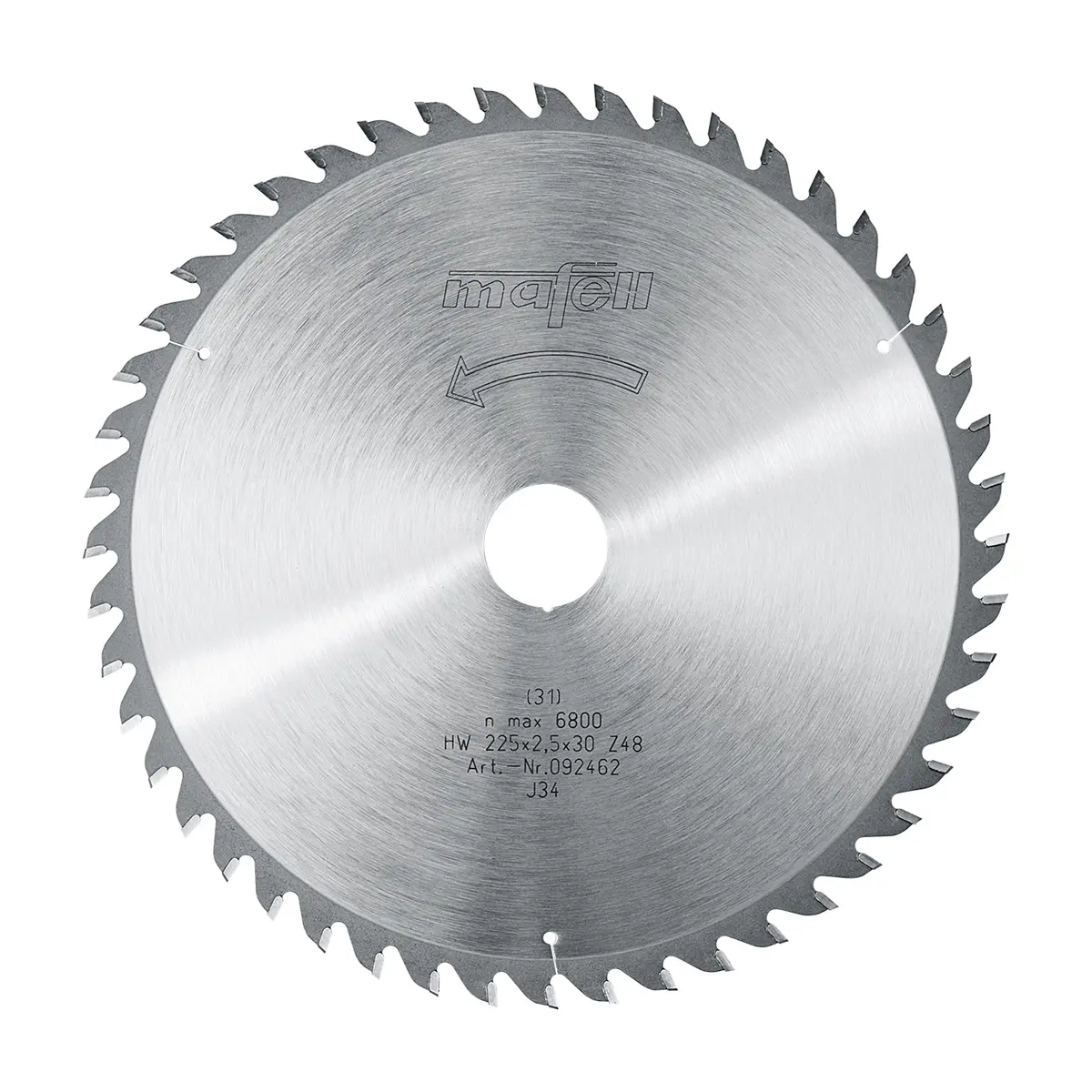 Produktfoto 1 von Mafell Hartmetall Sägeblatt HM 225 x 1,8/2,5 x 30 mm - 48 Zähne - Ersatzblatt