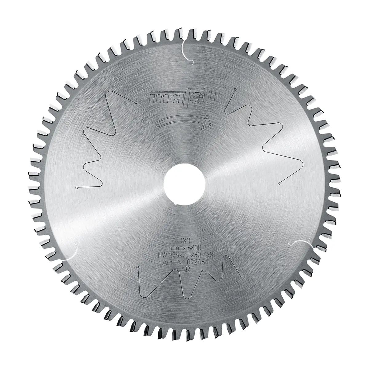 Produktfoto 1 von Mafell Hartmetall Sägeblatt HM 225 x 1,8/2,5 x 30 mm - 68 Zähne - Ersatzblatt