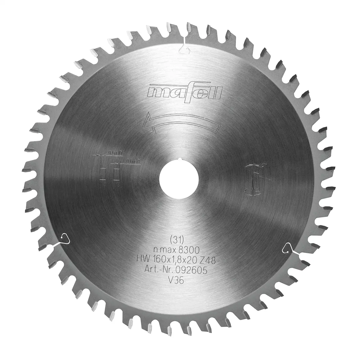 Mafell Hartmetall Sägeblatt HM 160 x 1,2/1,8 x 20 mm - 48 Zähne - Ersatzblatt