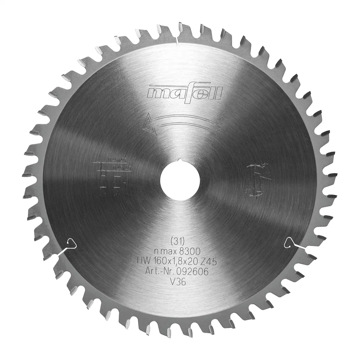 Mafell Hartmetall Sägeblatt GT 160 x 1,2/1,8 x 20 mm - 45-3 Zähne - Ersatzblatt