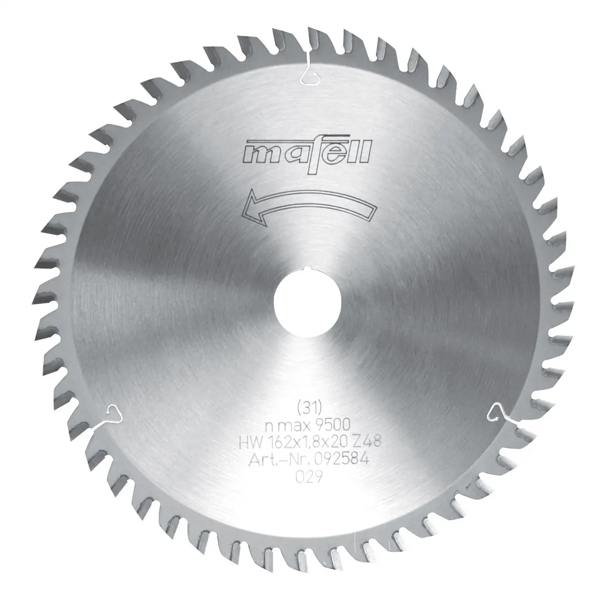 Produktfoto 1 von Mafell Hartmetall Sägeblatt HM 162 x 1,2/1,8 x 20 mm - 48 Zähne - Ersatzblatt