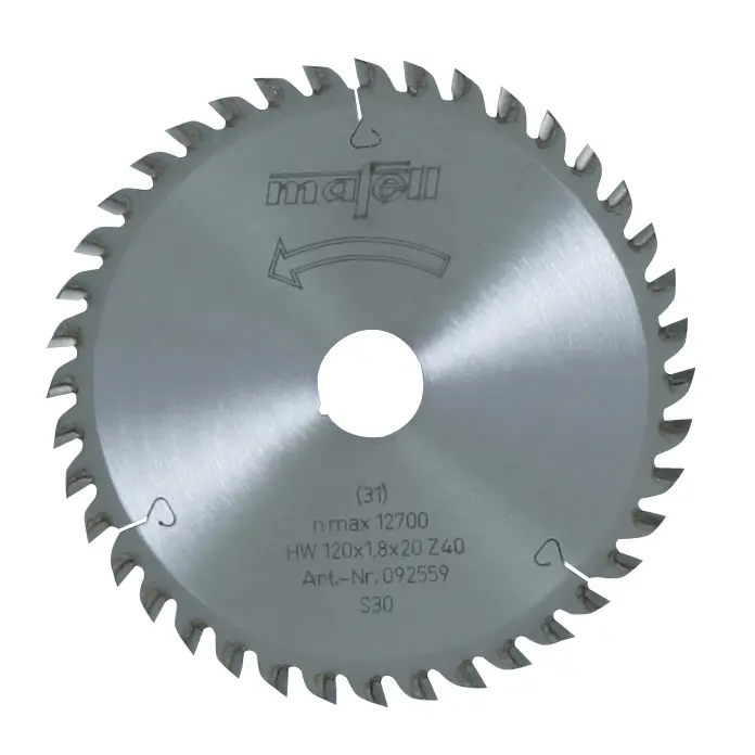 Produktfoto 1 von Mafell Hartmetall Sägeblatt HM 120 x 1,2/1,8 x 20 mm - 40 Zähne - Ersatzblatt