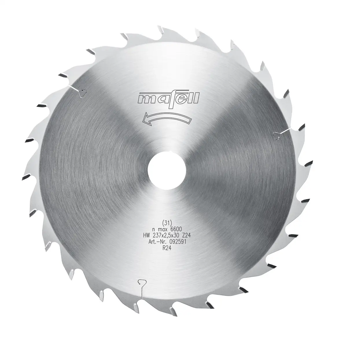 Produktfoto 1 von Mafell Hartmetall Sägeblatt HM 237 x 1,8/2,5 x 30 mm - 24 Zähne - Ersatzblatt