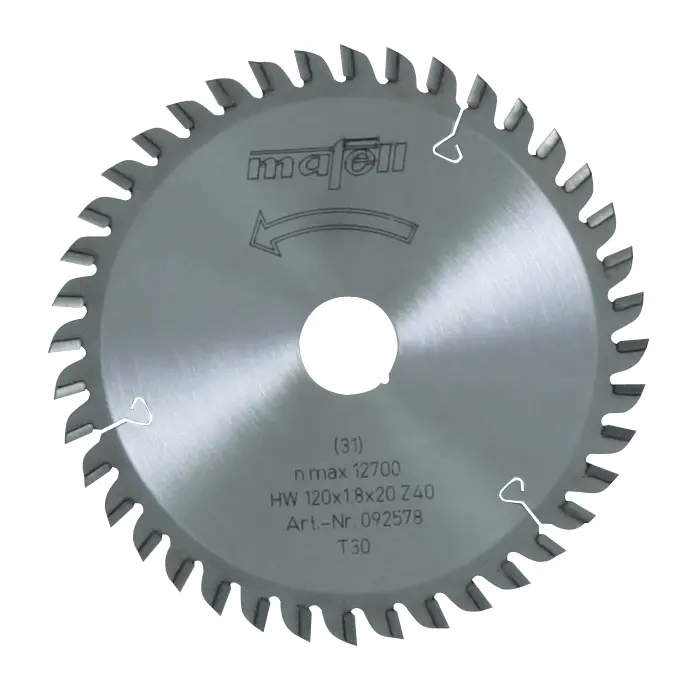 Produktfoto 1 von Mafell Hartmetall Sägeblatt HM 120 x 1,2/1,8 x 20 mm - 40 Zähne - Ersatzblatt
