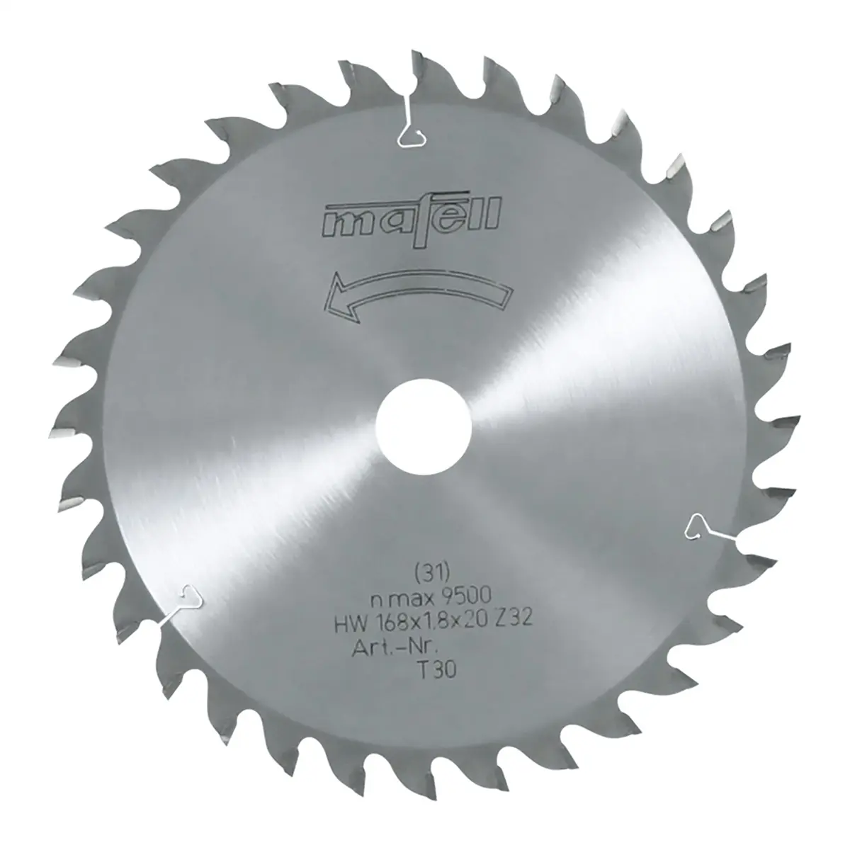 Produktfoto 1 von Mafell Hartmetall Sägeblatt HM 168 x 1,2/1,8 x 20 mm - 32 Zähne - Ersatzblatt