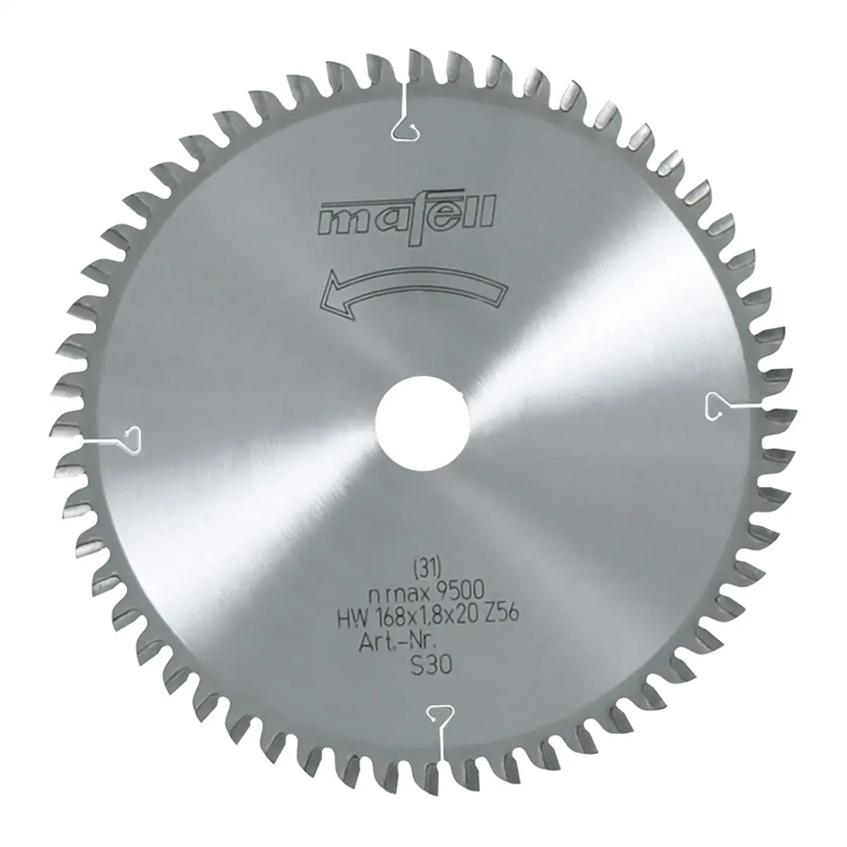 Produktfoto 1 von Mafell Hartmetall Sägeblatt HM 168 x 1,2/1,8 x 20 mm - 56 Zähne - Ersatzblatt
