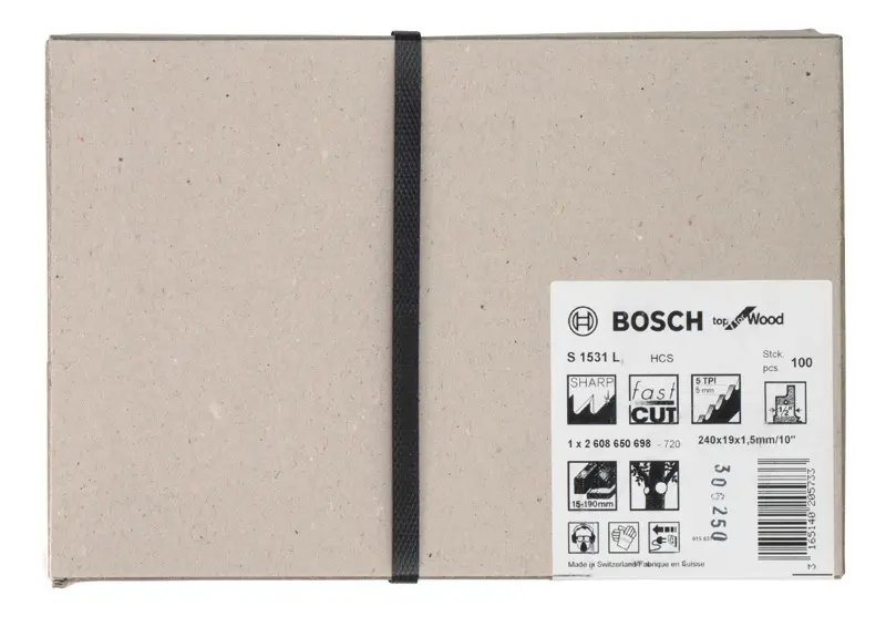 Produktfoto 1 von Bosch 2608650698, Säbelsägeblatt S 1531 L, Top for Wood, 100er-Pack