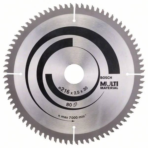Produktfoto 1 von BOSCH 2608640447, Kreissägeblatt Multi Material, 216 x 30 x 2,5 mm, 80