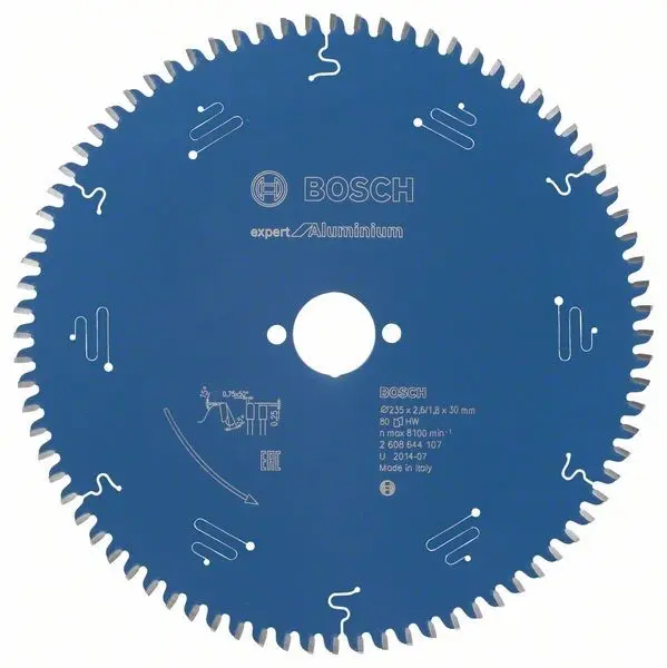 Produktfoto 1 von BOSCH 2608644107, Kreissägeblatt Expert for Aluminium, 235 x 30 x 2,6 mm, 80