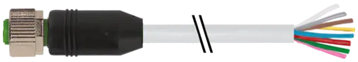 Produktfoto 1 von Murrelektronik 7000-17041-2921500, M12 Bu. 0° A-kod. freies Ltg-ende