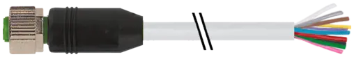 Produktfoto 1 von Murrelektronik 7000-19041-3011000, M12 Bu. 0° A-kod. freies Ltg-ende