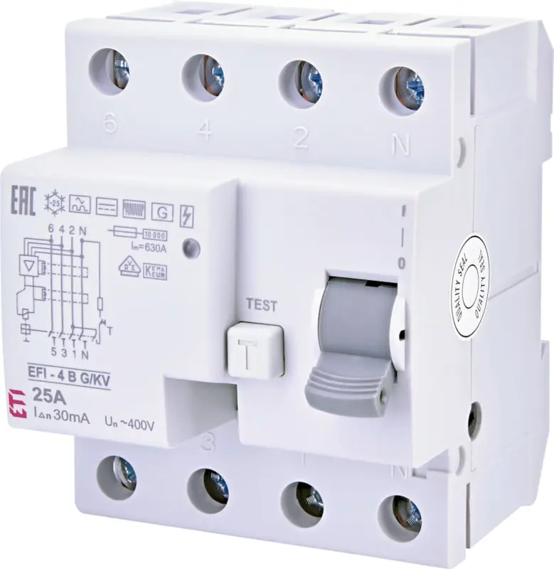 Produktfoto 1 von Italweber 2061925, Fehlerstromschutzschalter - EFI4 4P B/KV Typ 100A 300mA