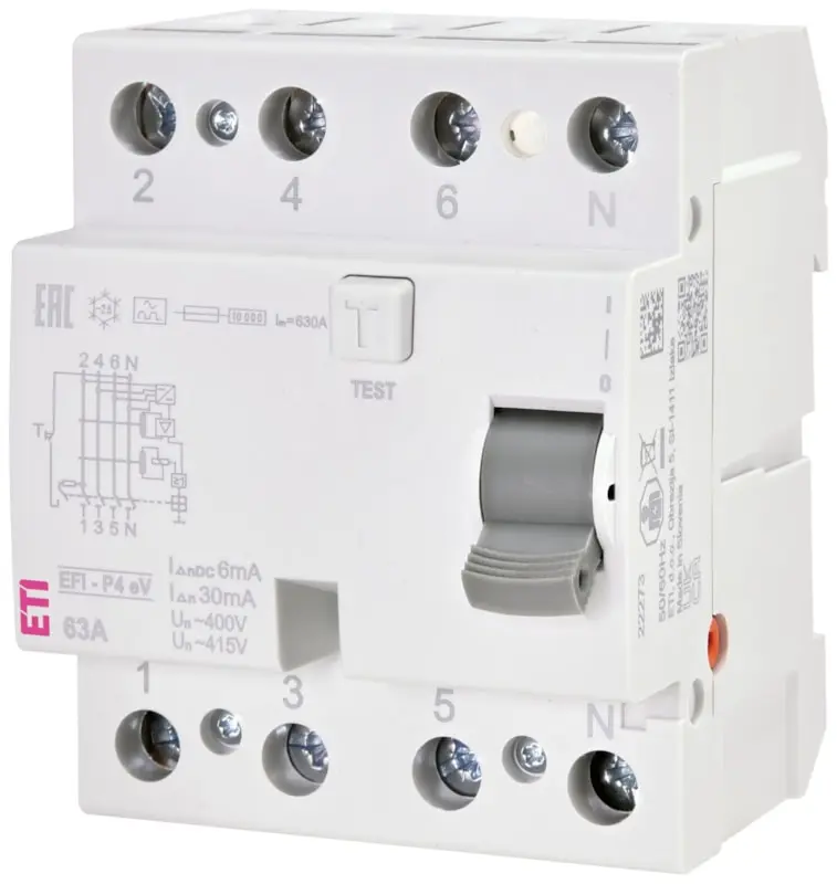 Produktfoto 1 von Italweber 2061992, Fehlerstromschutzschalter - EFI4 4P EV Typ 40A 30mA