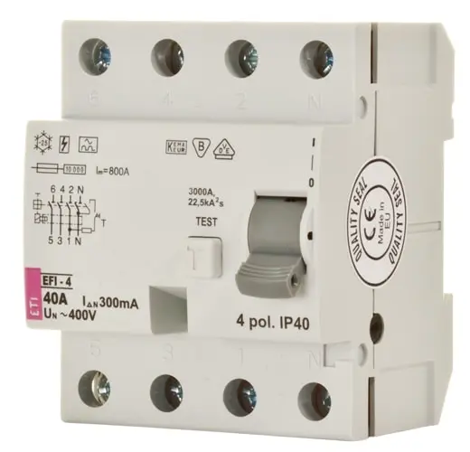Produktfoto 1 von Italweber 2061610, Fehlerstromschutzschalter - EFI2 4P AC Typ 16A 30mA
