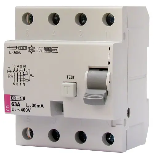 Produktfoto 1 von Italweber 2063663, Fehlerstromschutzschalter EFI-4 B S 40A 100mA