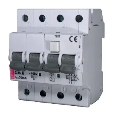 Produktfoto 1 von Italweber 2173005, RCBO FI/LS-Schalter Typ A B20A 3P+N 100mA 4M KZS