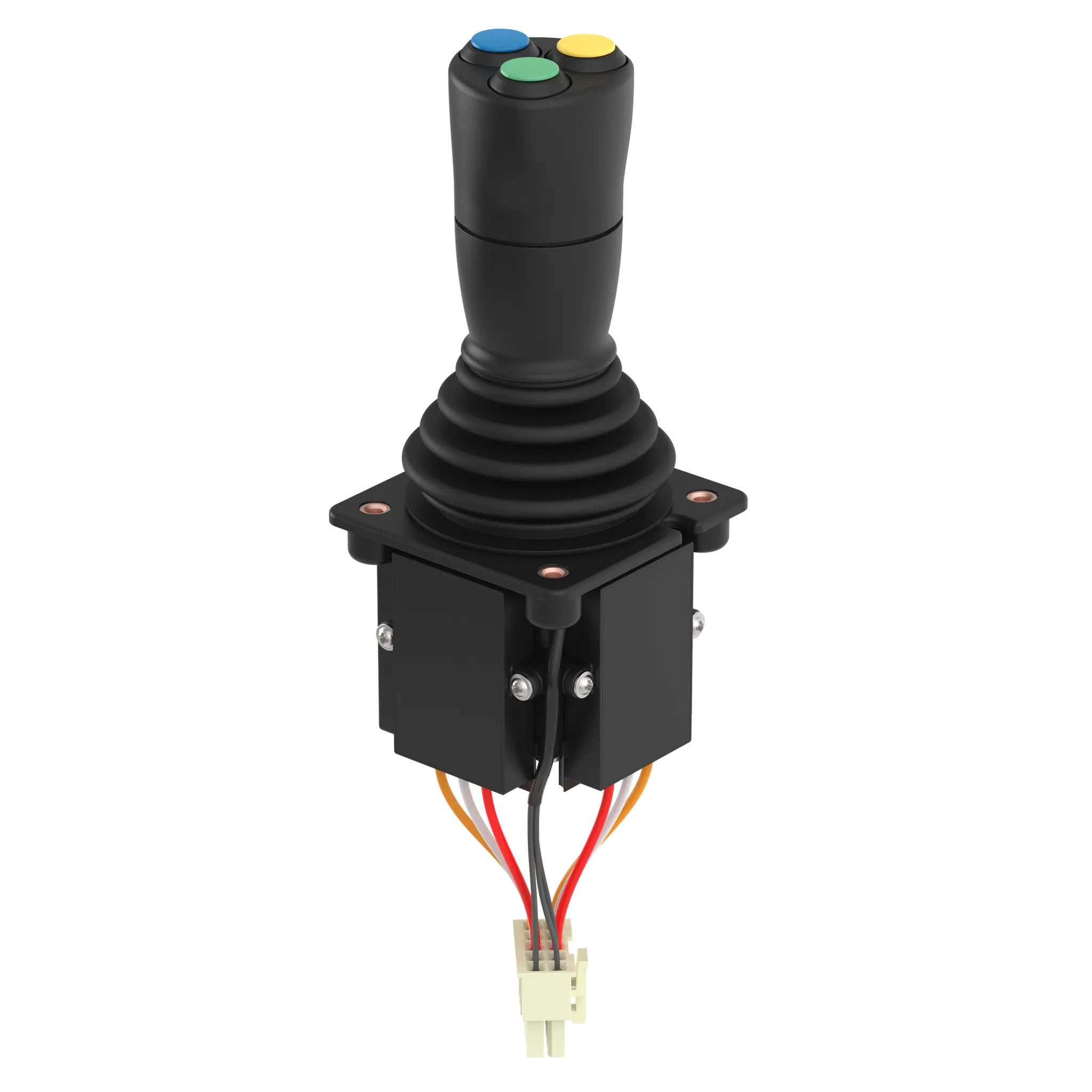 Produktfoto 1 von Elobau J2A7AAA00C, Joystick Analog 0,5-4,5V EMV/KFZ 200V/m,X-t/Y-t,Griff3T