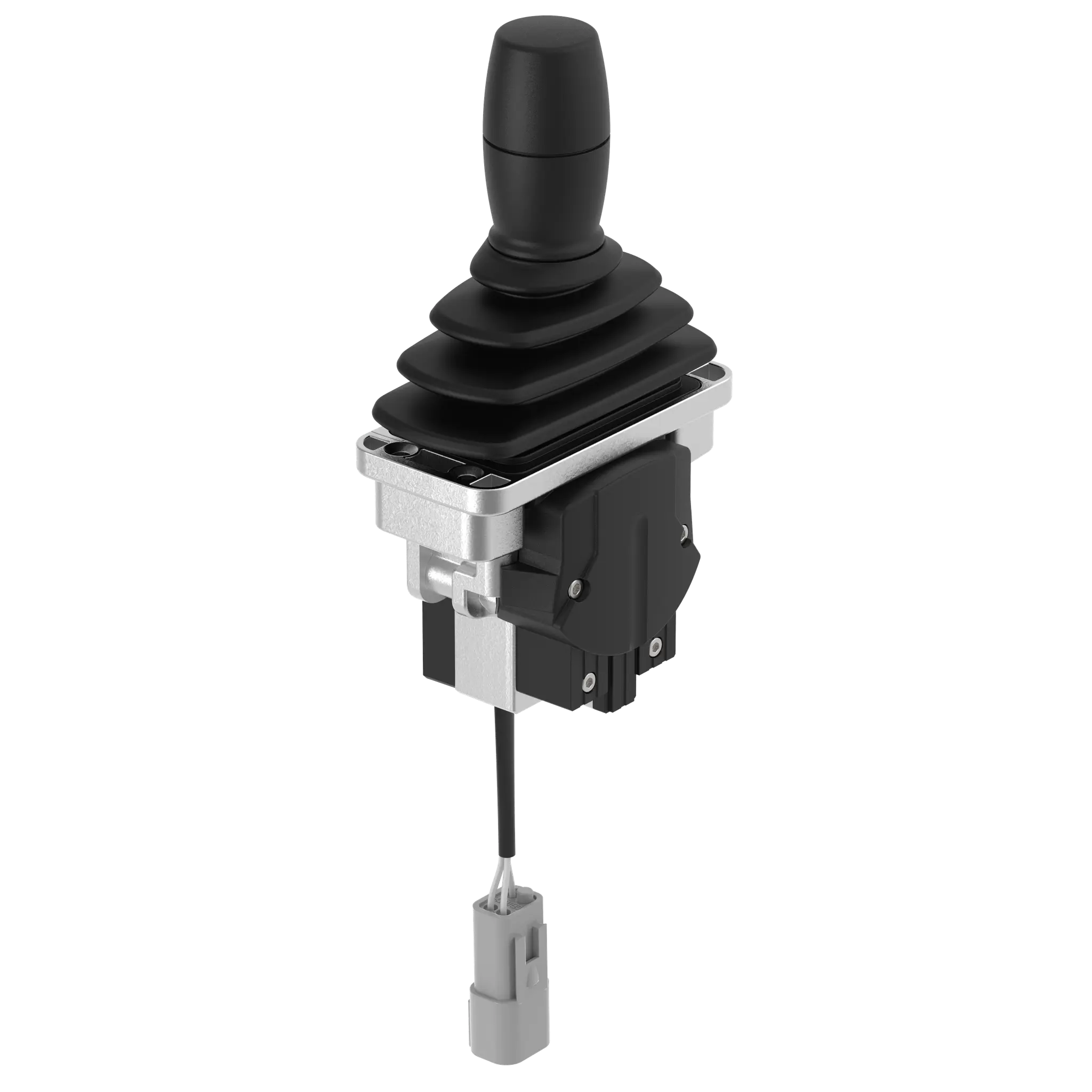 Produktfoto 1 von Elobau J7H6CA0AA0AAAF, Robust-Joyst.0,5-4,5V halbred. 25°, t/t, o. Verr., DT04-4P