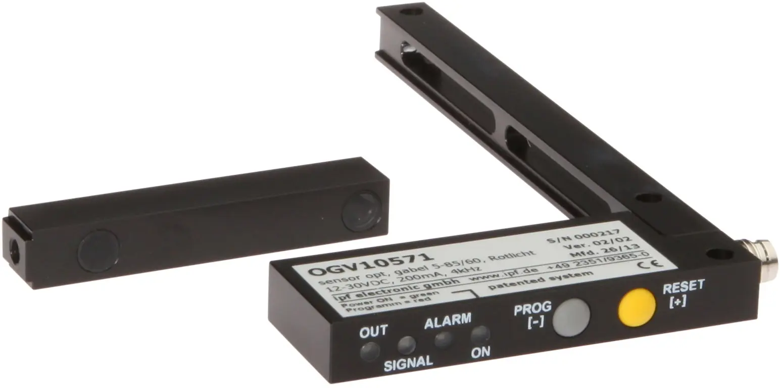 Produktfoto 1 von ipf Electronic OGV10571, Sensor Optisch, Gabel, verstellbar, 71x10x127mm