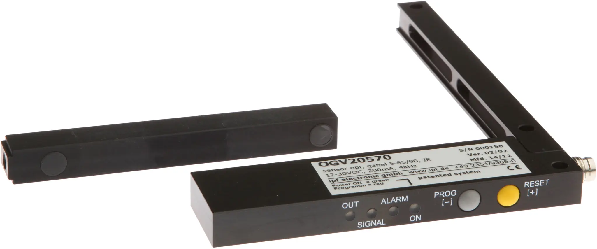 Produktfoto 1 von ipf Electronic OGV20570, Sensor Optisch, Gabel, verstellbar, 101x10x127mm