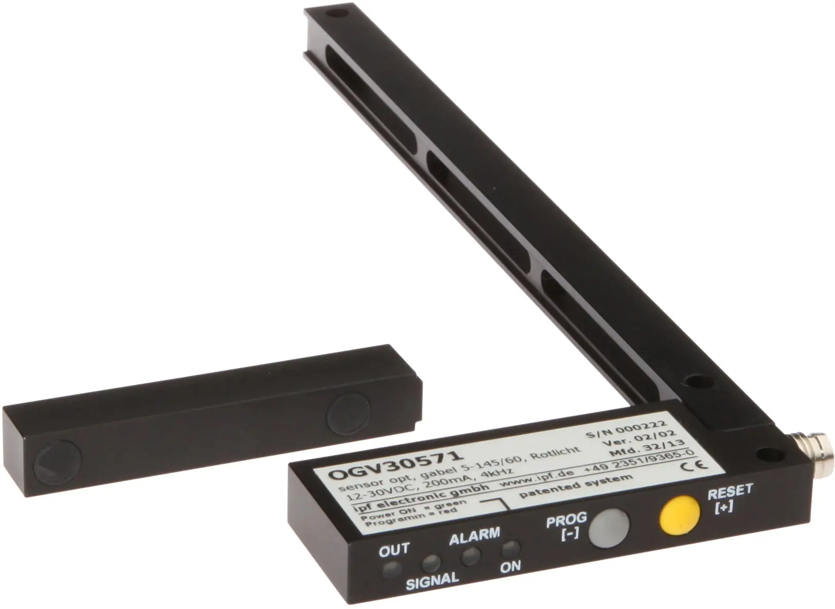Produktfoto 1 von ipf Electronic OGV30571, Sensor Optisch, Gabel, verstellbar, 71x10x187mm