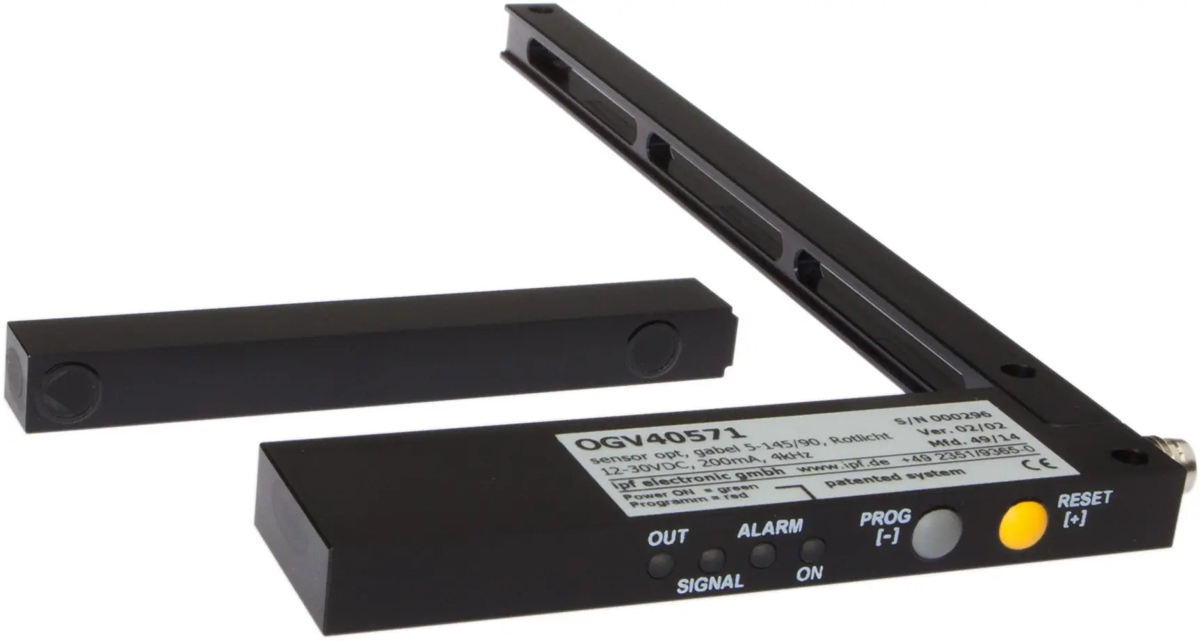 Produktfoto 1 von ipf Electronic OGV40571, Sensor Optisch, Gabel, verstellbar, 101x10x187mm