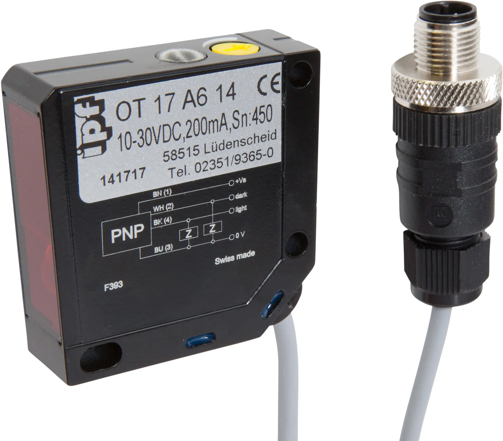Produktfoto 1 von ipf Electronic OT17A614, Sensor Optisch, Taster, 50x50x15mm, Sn: 20-450