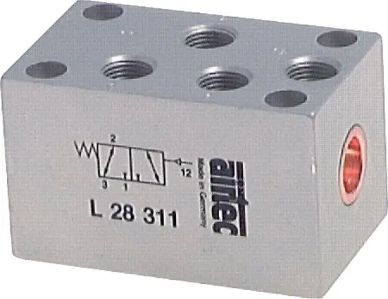 Produktfoto 1 von Airtec L 28 311, 3/2-Wege Pneumatikventil, G 1/8", Feder (NC/NO), Standard