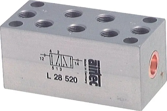 Produktfoto 1 von Airtec L 28 520-X, 5/2-Wege Pneumatikimpulsventil, G 1/8", ATEX-Zulassung
