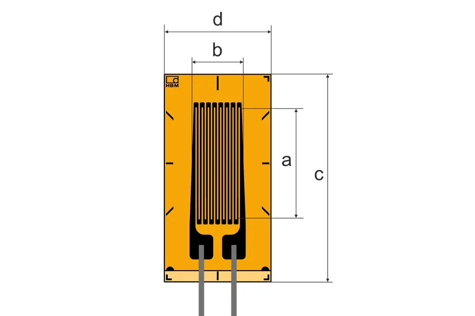 Produktfoto 1 von HBM Messtechnik DMS 10/350 LD20, Spezielle DMS, P\n: 1-LD20-10/350
